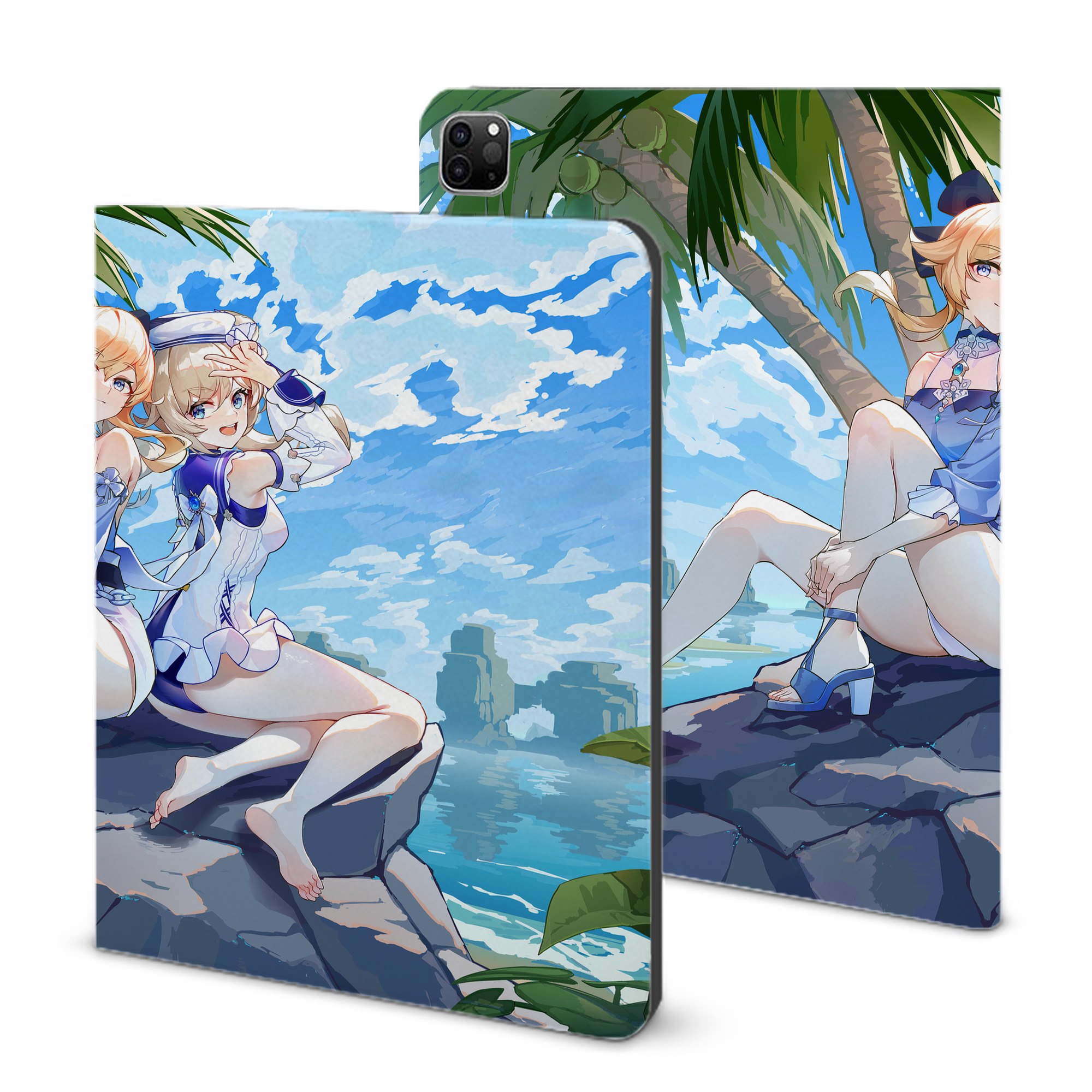 げんし神 genshin IPad ケース ブック型 PUレザー TPU 耐衝撃 軽量 薄型 ペン収納なし 全面保護 IPad 各モデル対応